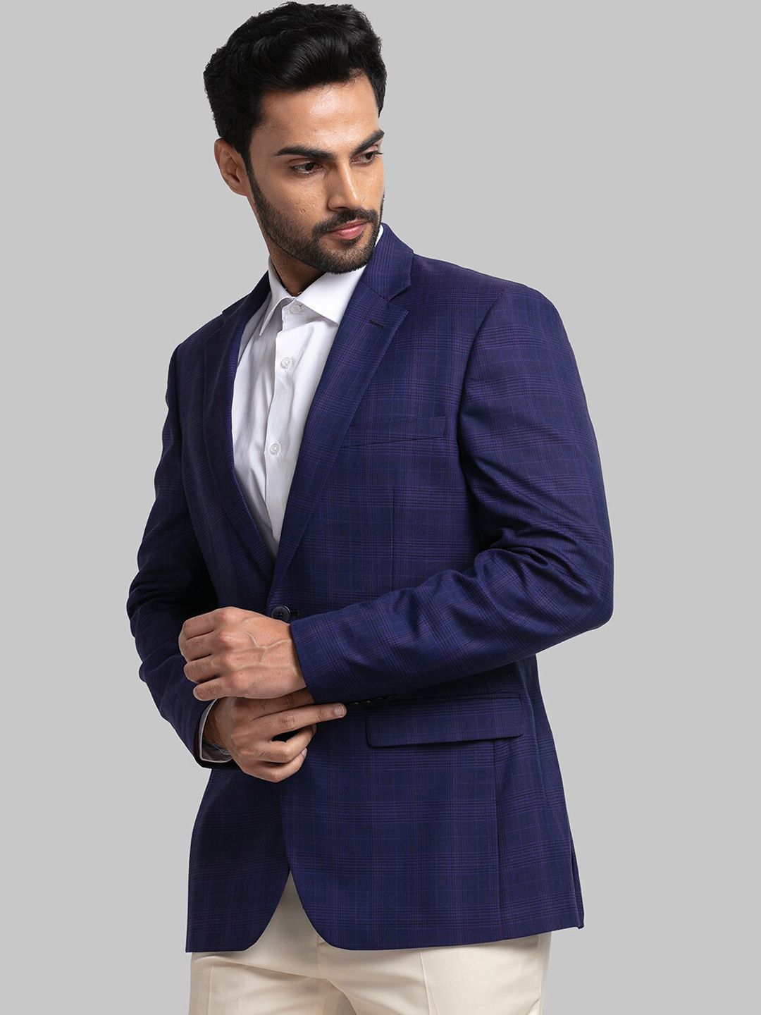 Raymond Men Checked Single Breasted Blazers