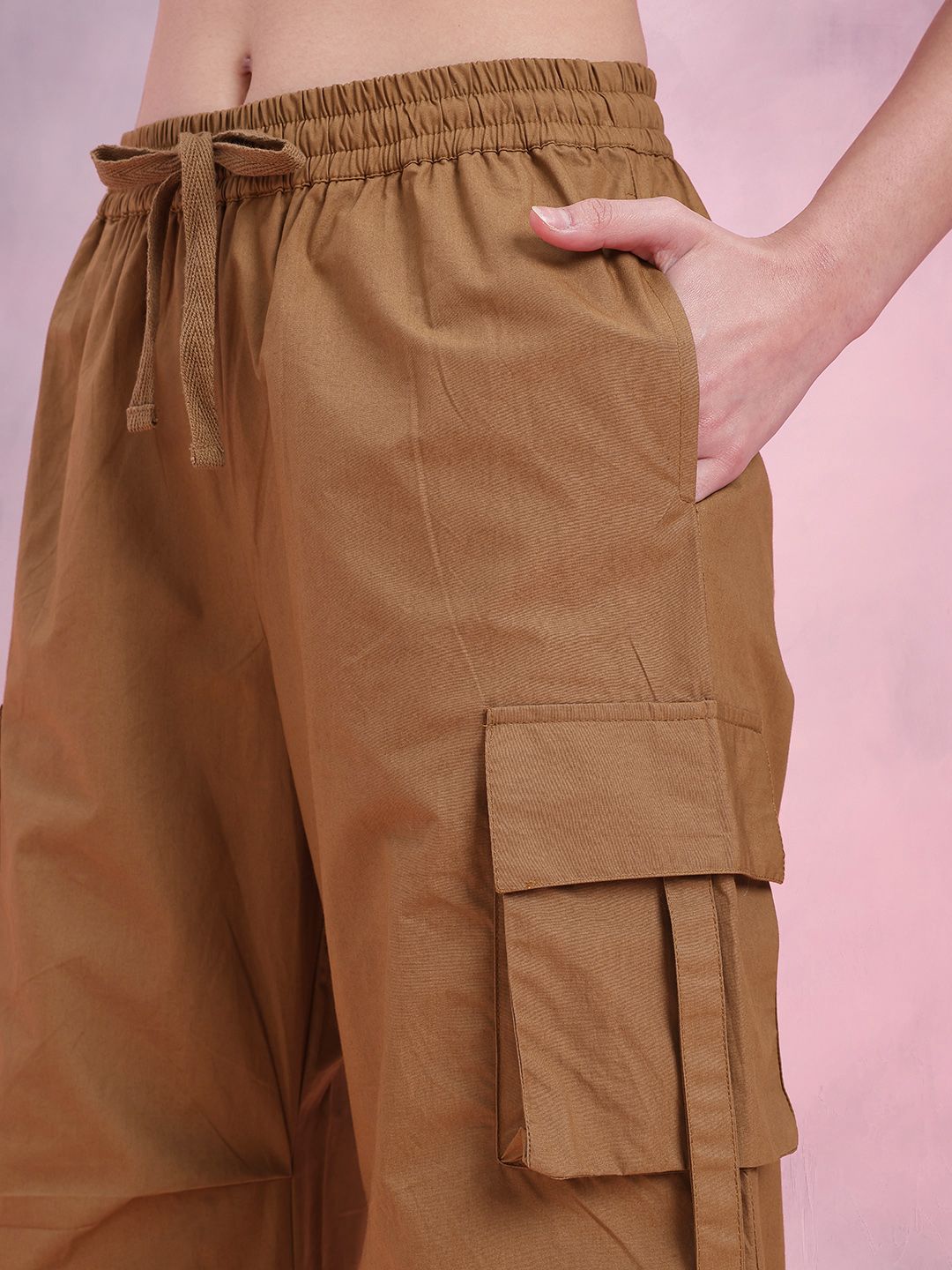 DressBerry Women Cotton Pleated Cargos