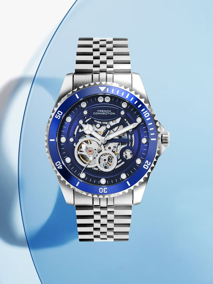 French Connection Men Skeleton Dial Analogue Automatic Motion Watch FCA19USM