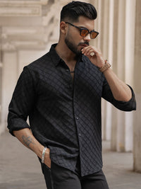 Powerlook Men Spread Collar Tartan Checked Casual Shirt