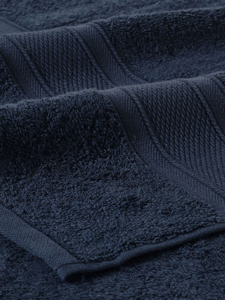 MYTRIDENT Navy Blue Solid Pure Cotton 500 GSM Soft  Plush Bath Towel