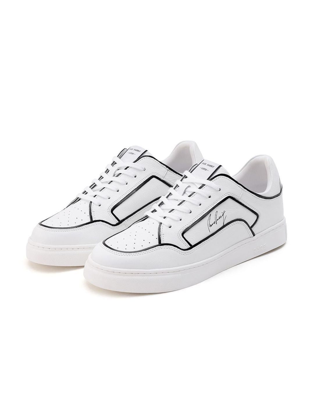 RARE RABBIT Men Perforations Leather Sneakers