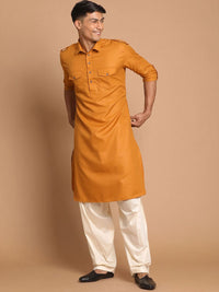 VASTRAMAY Shirt Collar Regular Kurta With Patiala Set