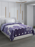 Monte Carlo Purple & White Cartoon Characters Mild Winter 600 GSM Single Bed Blanket