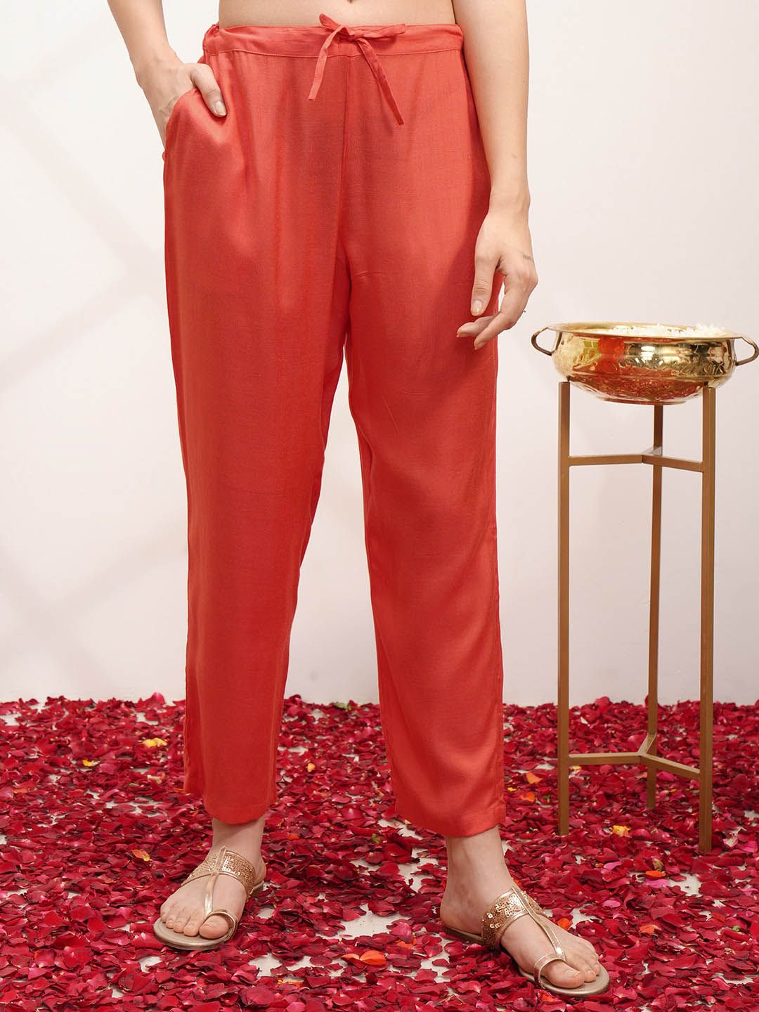 Vishudh Ethnic Motifs Embroidered Regular Kurta with Trousers & With Dupatta
