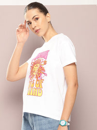 DILLINGER Typography Printed Pure Cotton Boxy T-shirt