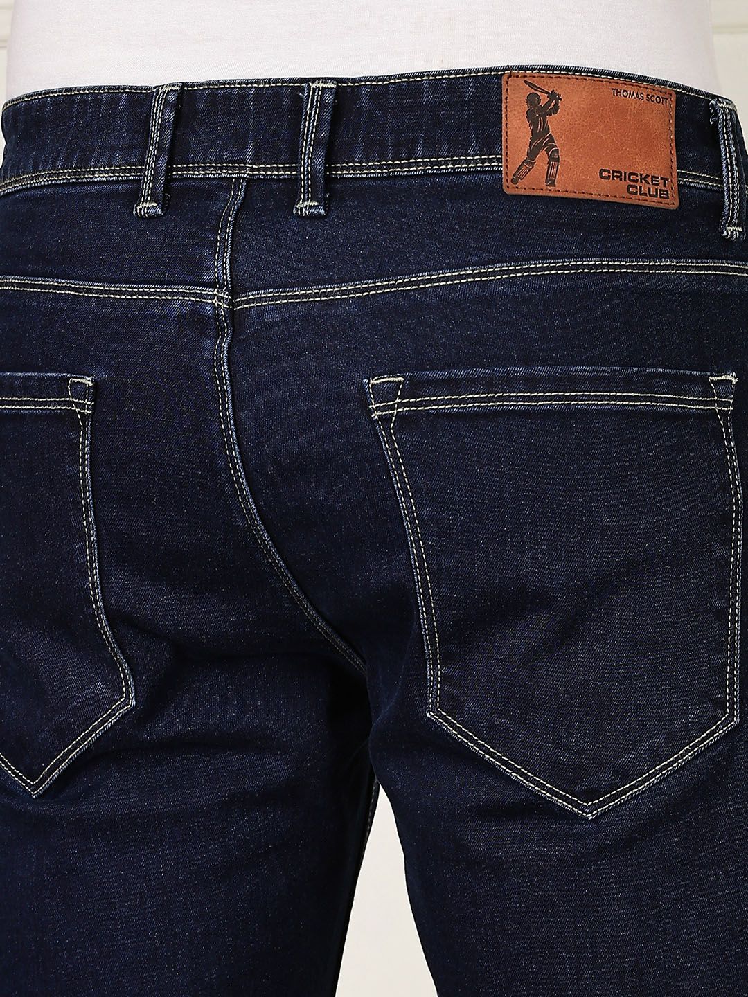 Thomas Scott Men Classic Slim Fit Mid-Rise Stretchable Jeans