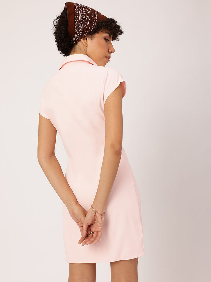 DressBerry Bold And Energetic Shirt Style Mini Dress