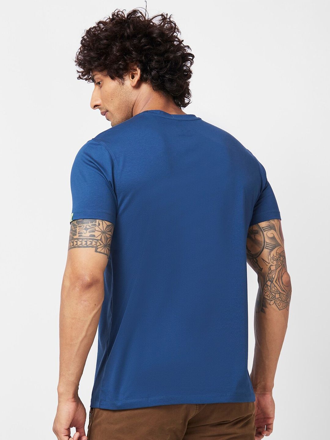 SPYKAR Graphic Printed Slim Fit Cotton Casual T-Shirt