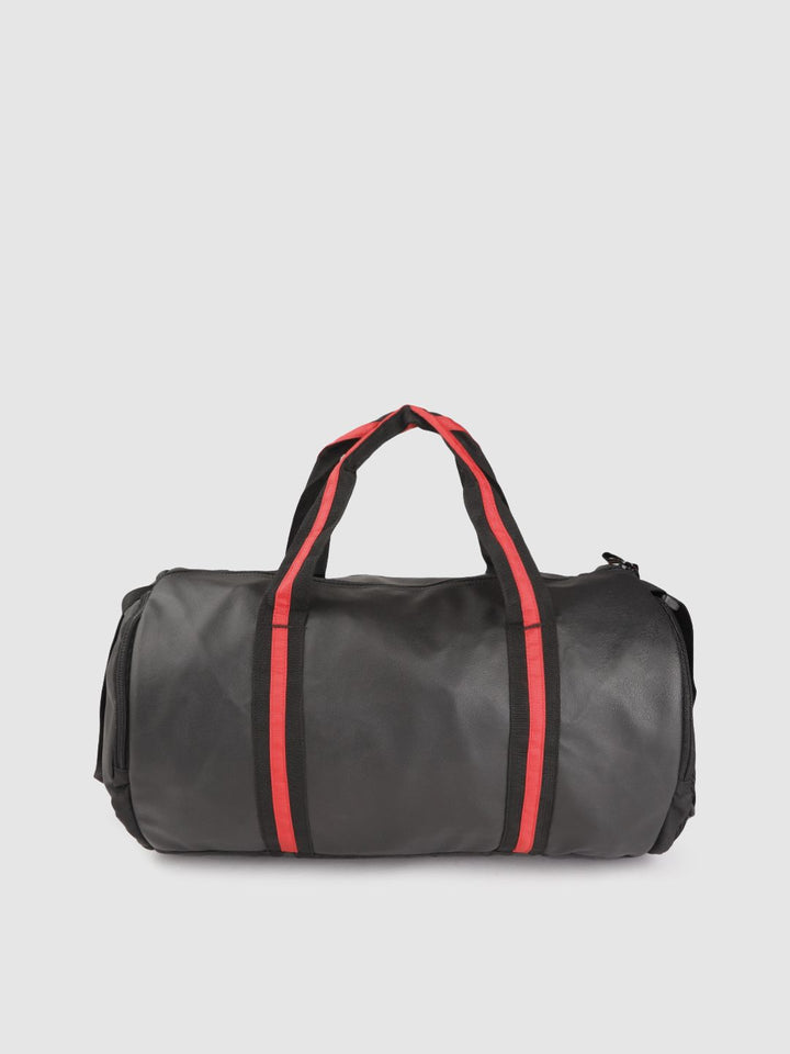 Gear Unisex Black Solid Clubsport Duffel Bag with Brand Logo Print Detail