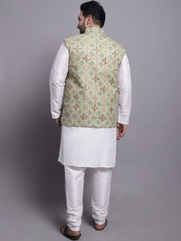 SOJANYA PLUS Regular Kurta & Pyjamas With Nehrujacket