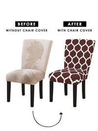 Story@home Maroon Printed Chair Cover