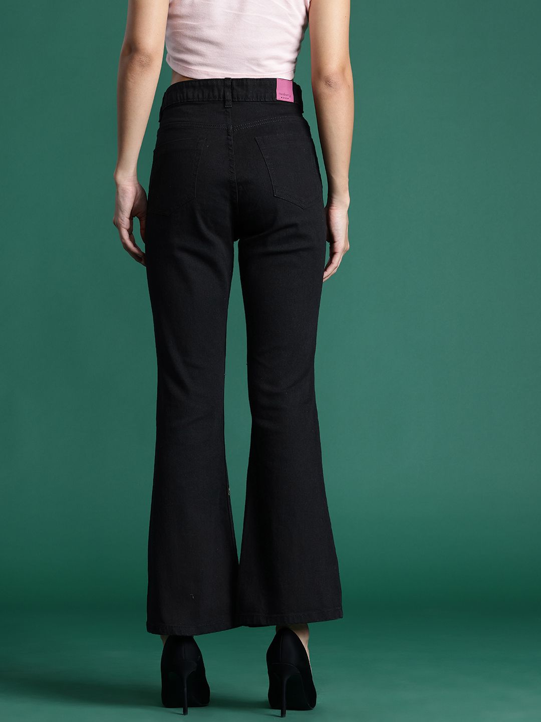 DressBerry Women Flared Printed Stretchable Jeans