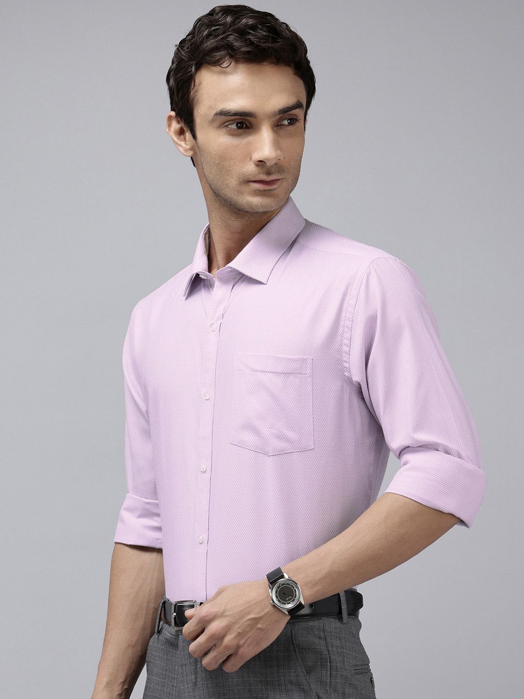 Park Avenue Slim Fit Textured Formal Shirt