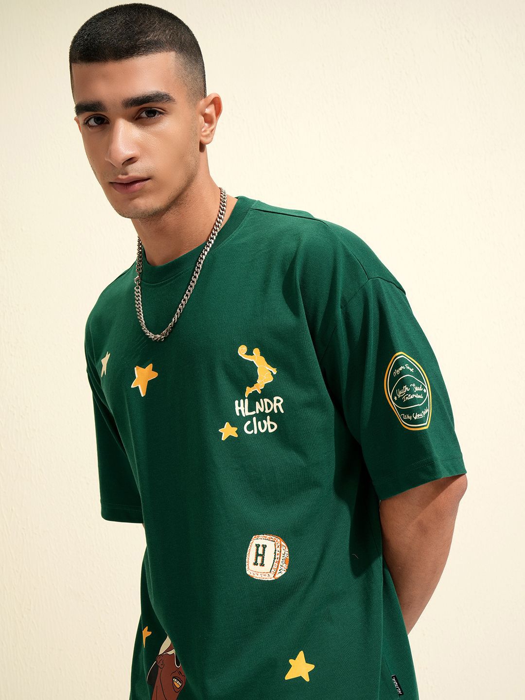 HIGHLANDER Men Graphic Printed Round Neck T-shirt