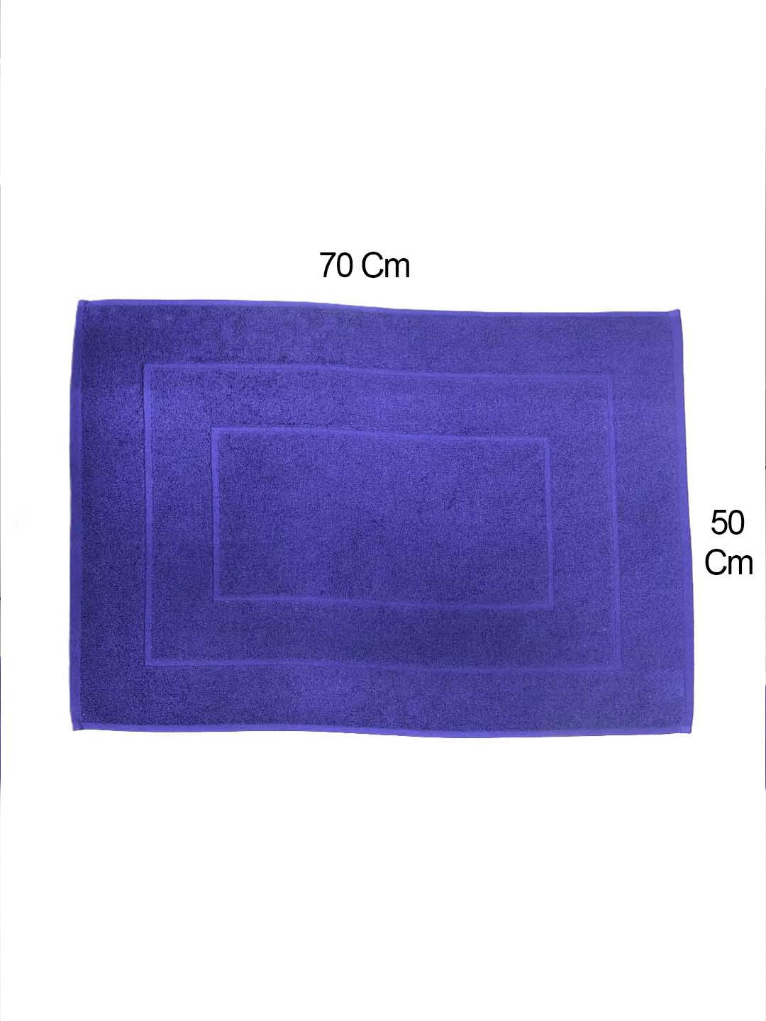 BOMBAY DYEING Navy Blue Pure Cotton 450 GSM Anti Skid 450 GSM Bath Rugs
