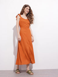 DressBerry Rustic Romance Front Slit A-Line Dress