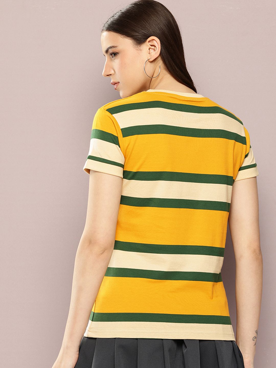 Dillinger Womens Lengan Pendek Benang Benang Biasa Dyed Tshirt