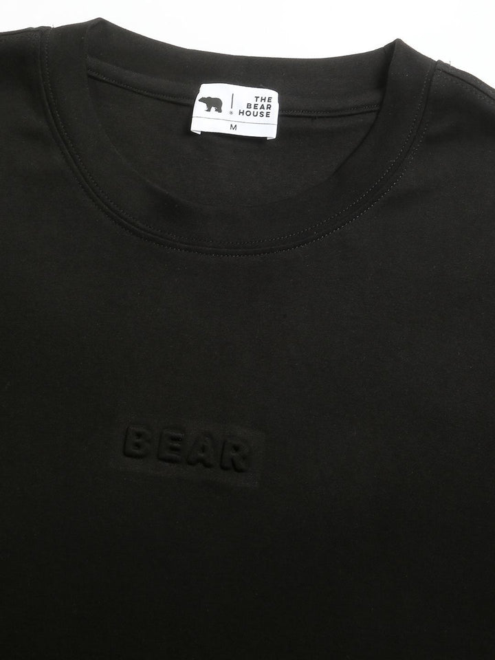 THE BEAR HOUSE Men's Crew Neck Full sleeve Solid T-shirt