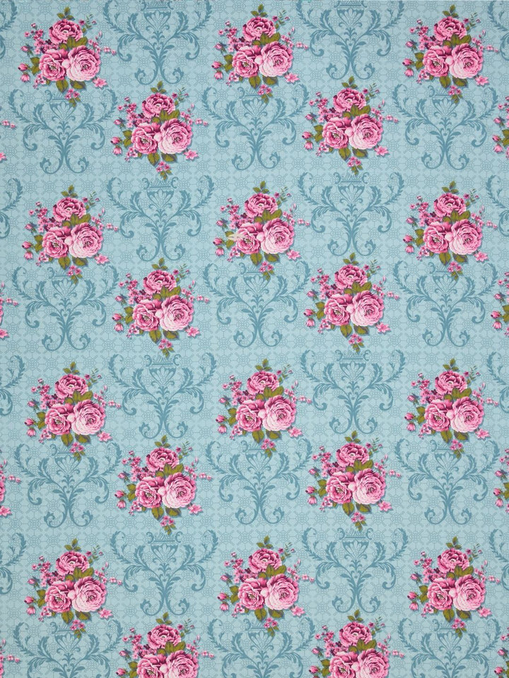 BOMBAY DYEING Dream Lover Teal Floral Printed Cotton 104TC Queen Bedsheet Set 2.54 x 2.24m