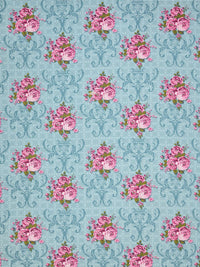 BOMBAY DYEING Dream Lover Teal Floral Printed Cotton 104TC Queen Bedsheet Set 2.54 x 2.24m