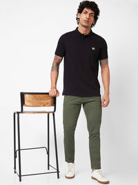 SPYKAR Men Slim Fit Mid Rise Cotton Trousers