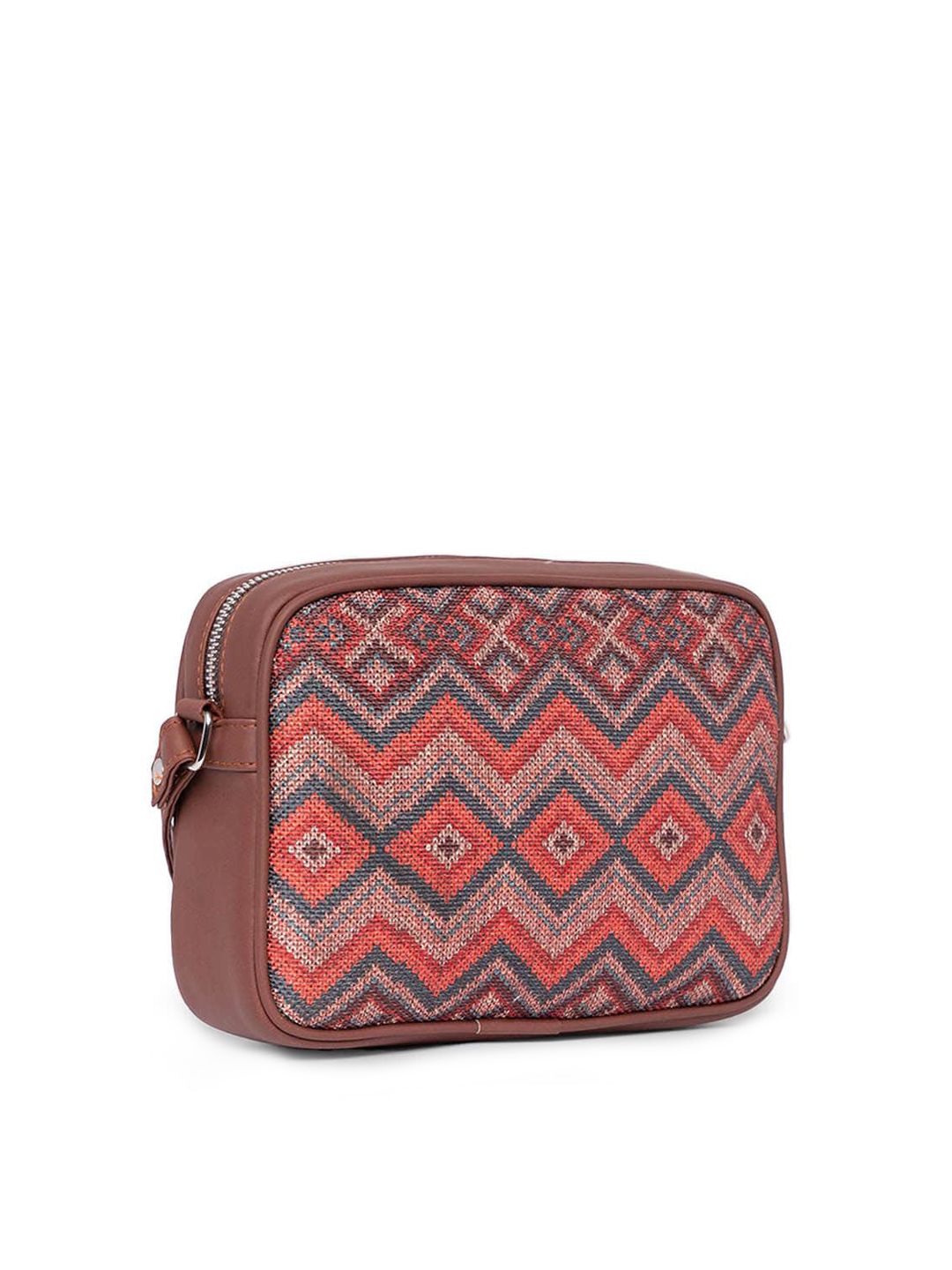 ZOUK Women Geometric Printed Structured Sling Bag