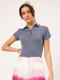 DressBerry Striped Polo Bodysuit