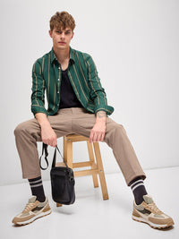 THE BEAR HOUSE Men Slim Fit Striped Casual Shirt