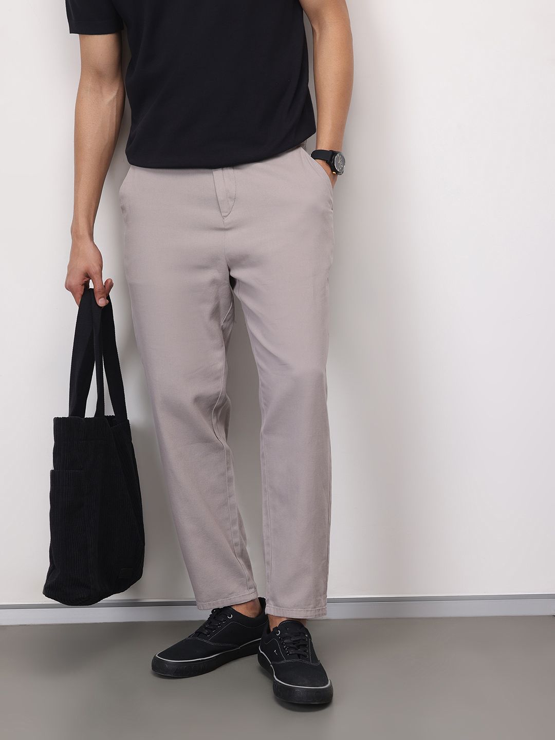 ether 365 Essentials Men Pure Cotton Regular Trousers