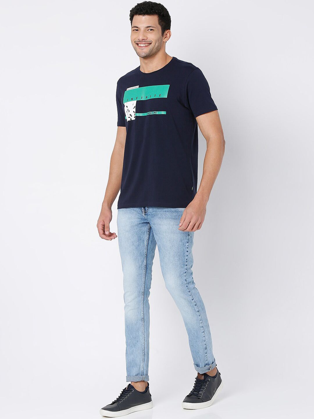 SPYKAR Men Blue Slim Fit Low-Rise Heavy Fade Jeans