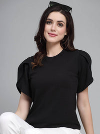 Style Quotient Black Round Neck Top
