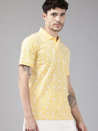 Park Avenue Floral Printed Polo Collar T-shirt
