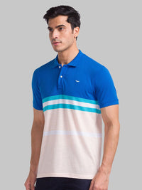 Park Avenue Striped Polo Collar Slim Fit T-shirt