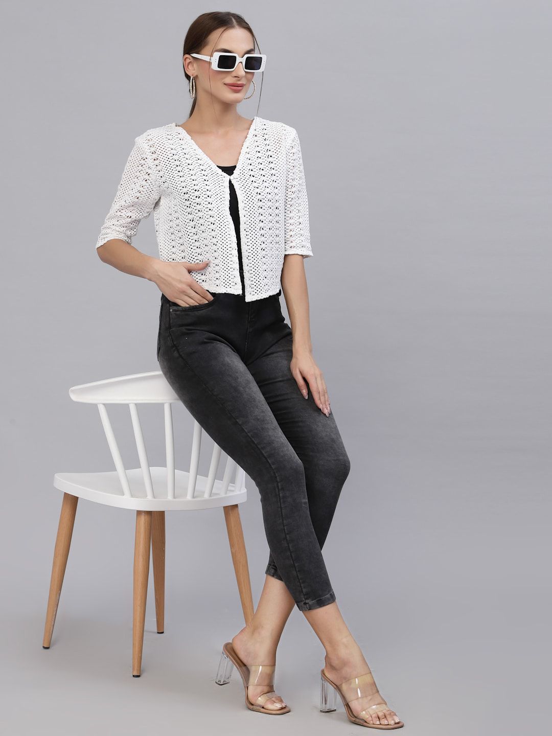 Style Quotient Women White Shrug