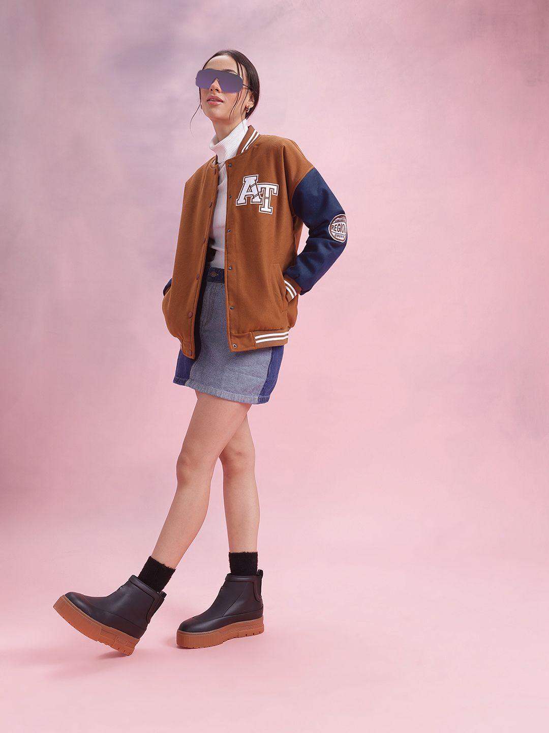 DressBerry Applique Detail Bomber Jacket