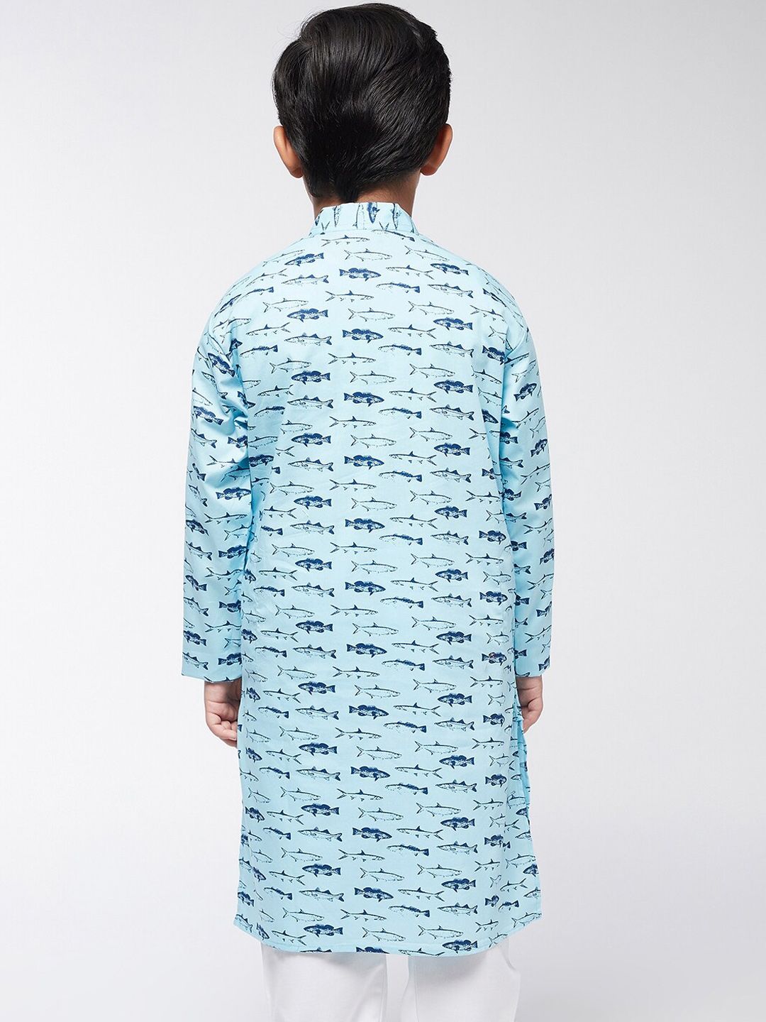 SOJANYA Boys Blue Printed Kurta