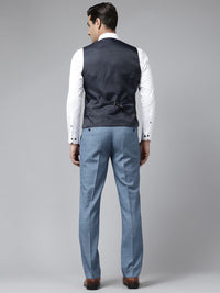 Park Avenue Slim Fit Checked Blazer & Trousers With Waistcoat