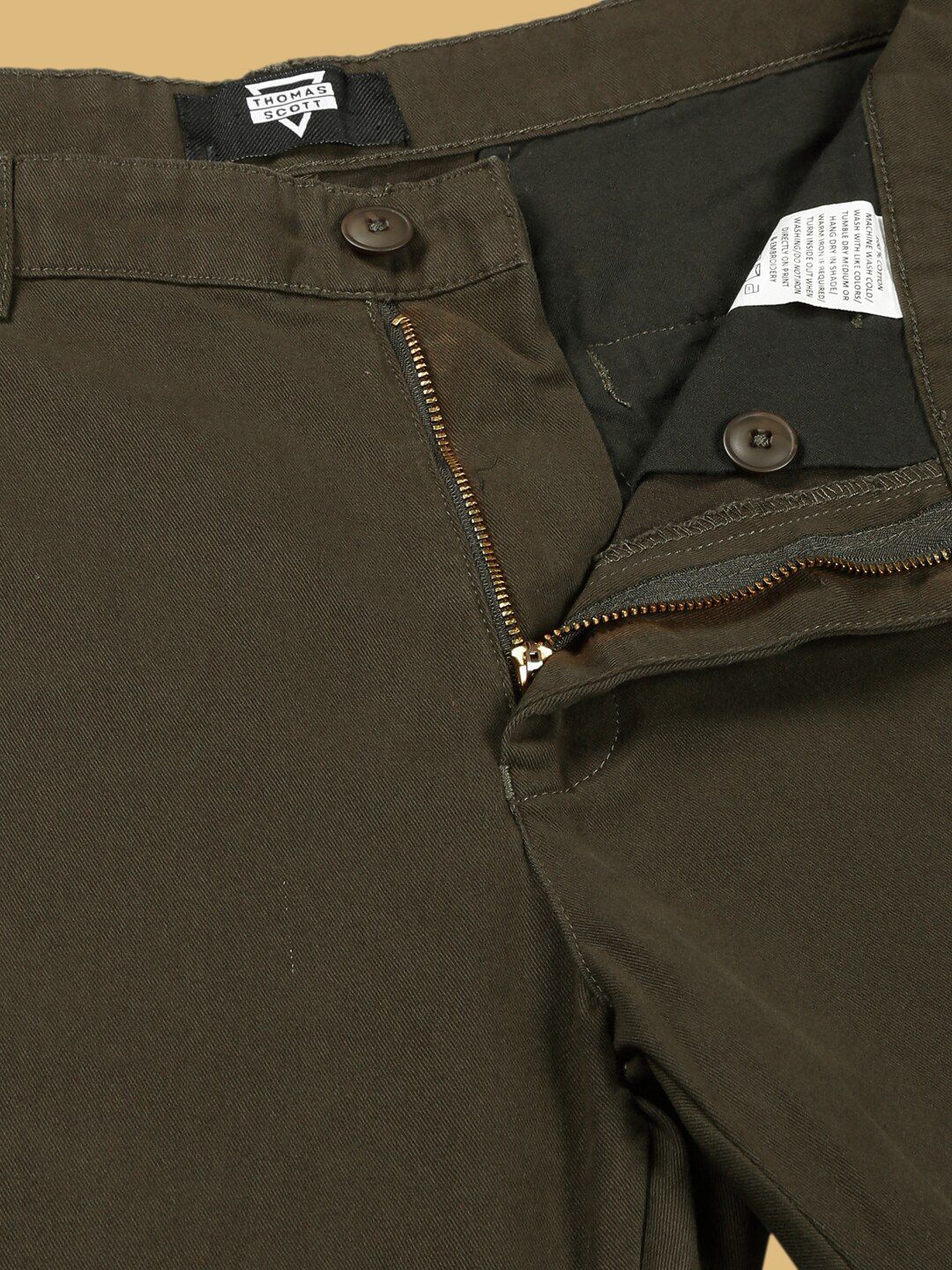 Thomas Scott Men Smart Slim Fit Cotton Chino Trouser