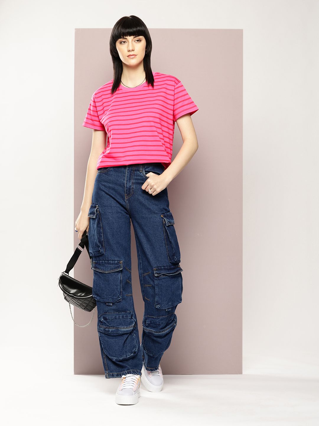 Dillinger Women Yarn Dyed Boxy T Shirt