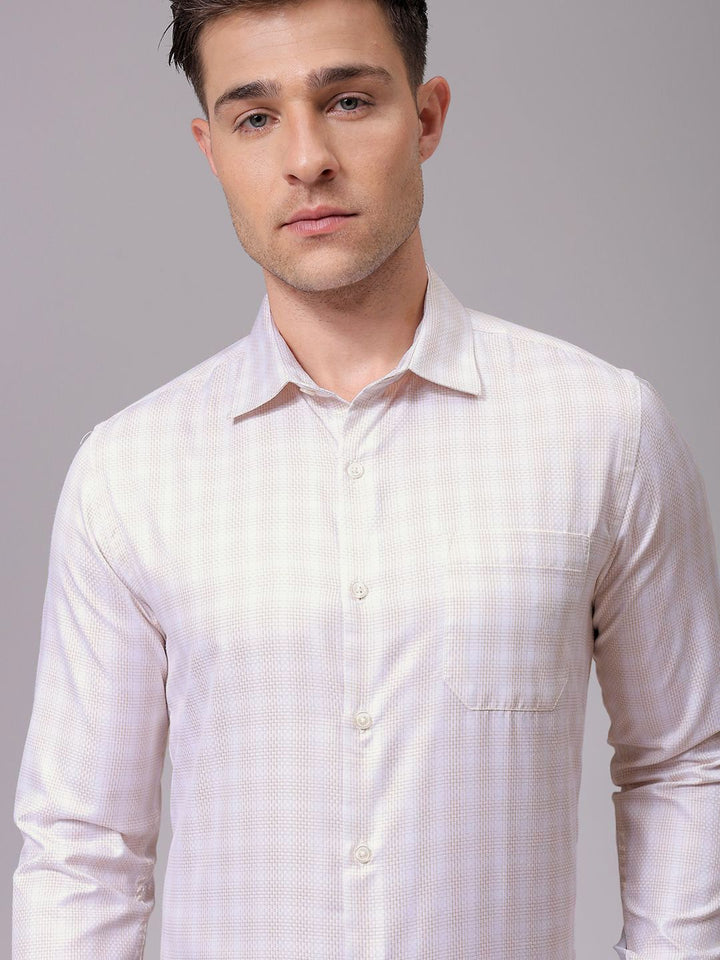 The Indian Garage Co. X Luxe Men Slim Fit Multi Stripes Opaque Striped Formal Shirt