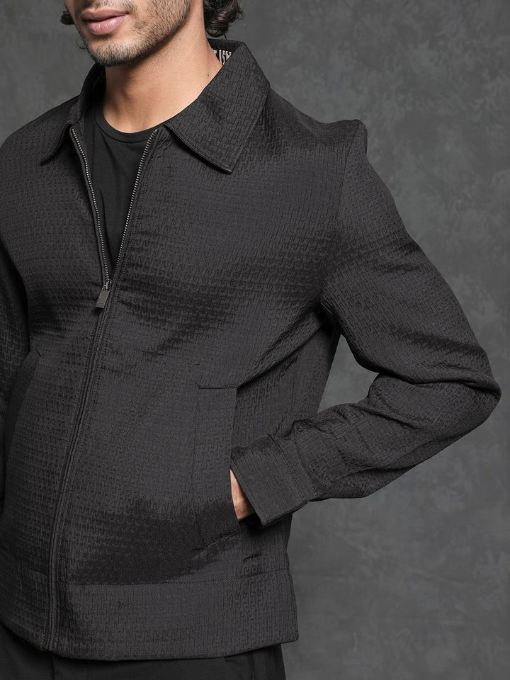 RARE RABBIT Men Harbin Tailored Fit Spread Collar Jacket