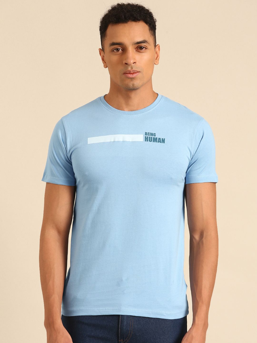 Being Human Pure Cotton T-shirt with Minimal Print