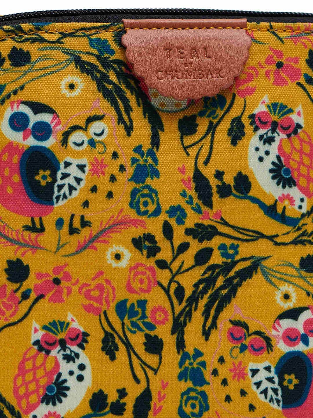 TEAL BY CHUMBAK Floral Printed Structured Sling Bag