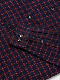 THE BEAR HOUSE Slim Fit Checked Opaque Casual Pure Cotton Shirt