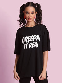 Bene Kleed Men Halloween Graphic Print Round Neck Cotton T-shirt