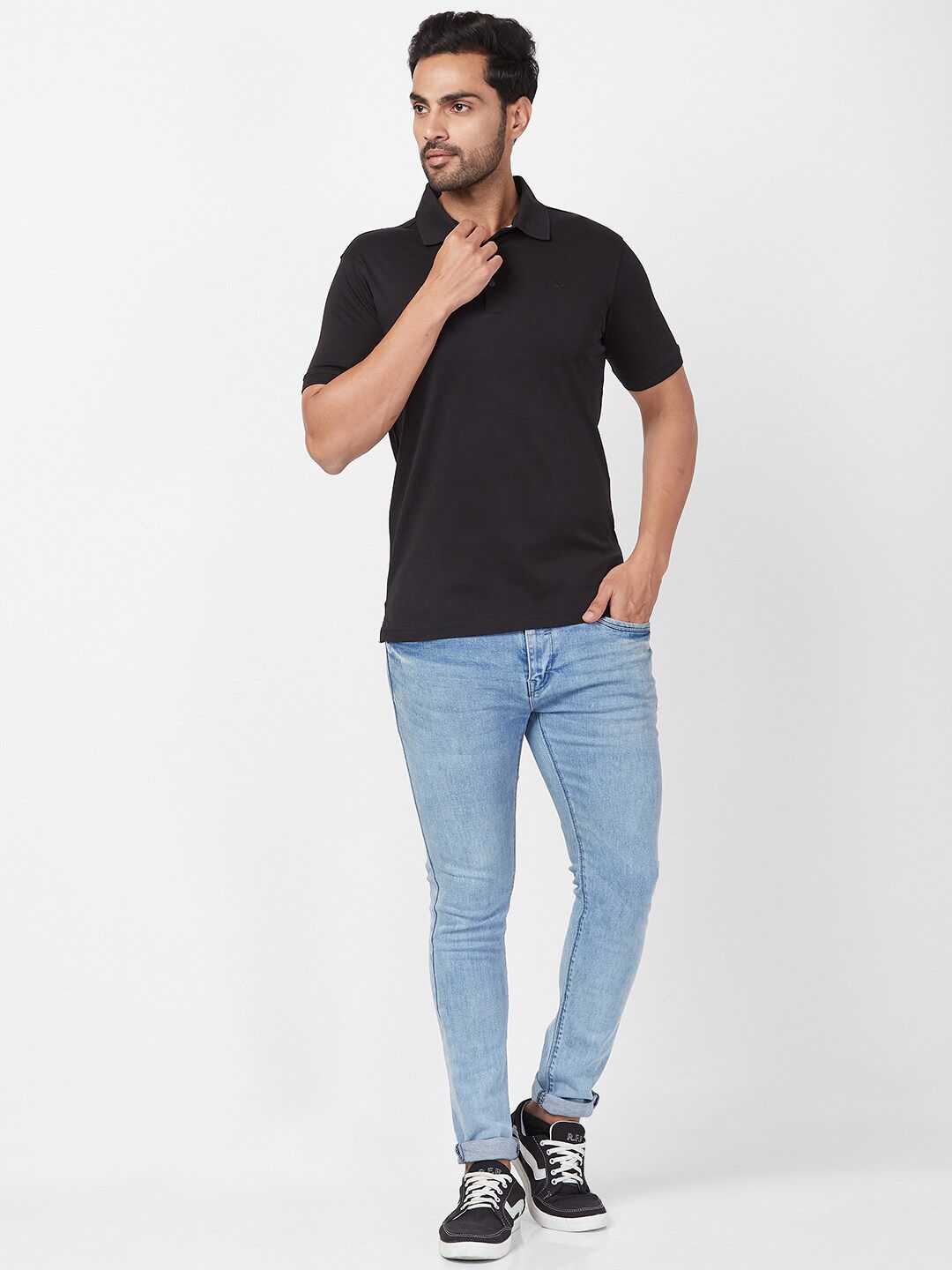 Park Avenue Polo Collar Cotton Slim Fit T-shirt