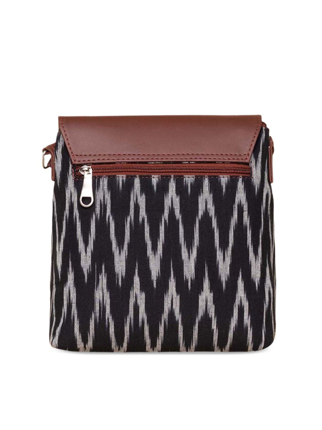 ZOUK Geometric Printed Structured Sling Bag