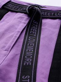 STREET 9 Women Lavender Regular Fit Solid Regular Trousers