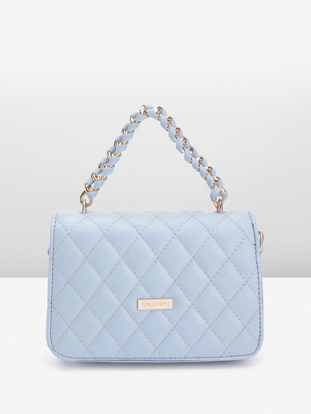 DressBerry Structured Quilted Satchel Bag
